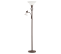 Φωτιστικό Επδαπέδιο Δίφωτο 1xE27 & 1xE14  Ø32,5xH180εκ. Μέταλλο Καφέ Σκουριάς-Γυαλί Λευκό Ματ Trio Lighting Rustica 4602021-24