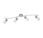 Σποτ Τετράφωτο 88xH19cm Led 4xE14 4x470lm 3000lm Nickel Mat Trio Lighting Levisto 871010407