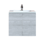Έπιπλο Μπάνιου 100 εκ. με Νιπτήρα Χρώμα Canyon Greyish Sanitec Alba A 100