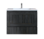 Έπιπλο Μπάνιου 90 εκ. Χρώμα Pine Dark με Νιπτήρα Sanitec Alba B 90