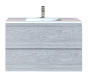 Έπιπλο Μπάνιου 80 εκ. με Νιπτήρα Χρώμα Canyon Greyish Sanitec Alba D 80