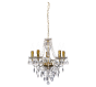 Φωτιστικό Πολυέλαιος Πεντάφωτος Ø52 εκ. Διάφανο Ακρυλικό /Λεπτομέρειες Μπρονζέ Trio Luster R1107-03