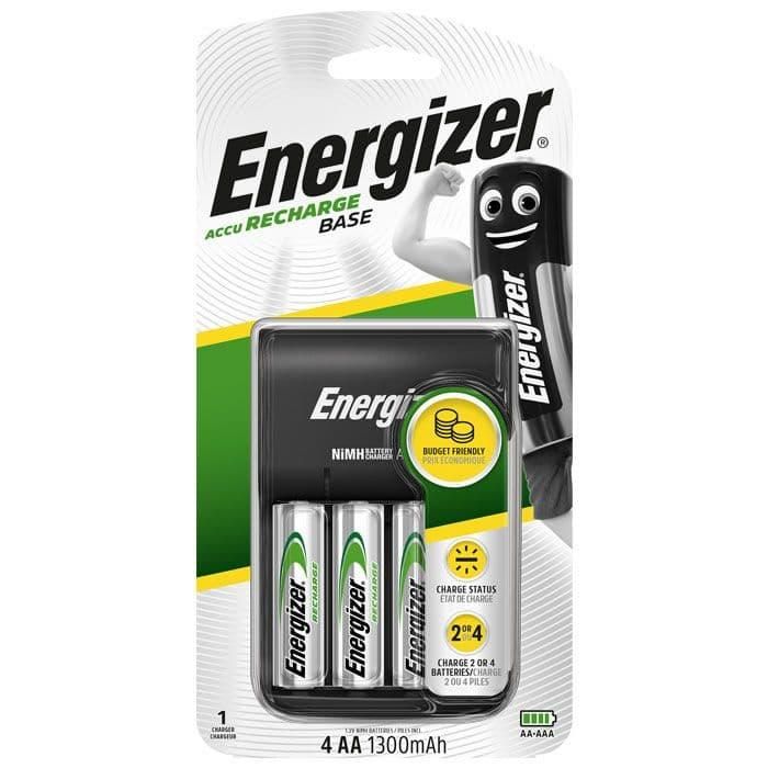 Φορτιστής μπαταριών AA/AAA  με 4 επαναφορτιζόμενες μπαταρίες Energizer Βase Charger ΑΑ F016742