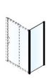 Πλαϊνό Σταθερό Πόρτας Ντουσιέρας 70 εκ. (max 72cm) 8 χιλ. Κρύσταλλο Clean Glass Ύψος 200 εκ. Devon Slider 1+1 Breeze BSP70C-100