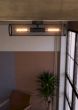 Φωτιστικό Οροφής-Τοίχου Δίφωτο L540xB120x145mm 2xE27 Μαύρο Eglo Redcliffe 43535