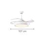 Ανεμιστήρας Οροφής Control Ø107cm 30w DC 3CCT LED Fan Light in White Color Inlight Peyto 102000310