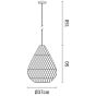 Φωτιστικό Κρεμαστό Ø37xH200cm 1xE27 Rattan Ψάθα Μαύρο Eurolamp 144-33020