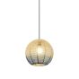 Φωτιστικό Κρεμαστό Ø49xH170cm 1xE27 Rattan Λευκό-Γαλάζιο Eurolamp 144-33031