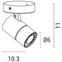 ΣΠΟΤ ΟΡΟΦΗΣ ΡΟΖΕΤΑ ΜΟΝΗ GU10 ΛΕΥΚΗ/ ΜΑΥΡΗ Eurolamp 145-25010