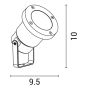 Φωτιστικό Κήπου IP65 Σποτ 1xGU10 Ø95x100mm Πλαστικό Γκρι Eurolamp 145-82025