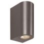 Απλίκα Επίτοιχη IP54  Up-Down  L9,5xW7xH15cm 2xGU10 220-240V 50/60Hz Dark Grey Plastic+ABS Eurolamp 145-82067