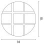 Πλαφονιέρα IP44 Ø18xW9cm 1xE27 max10w Μαύρο Αλουμίνιο & Γυαλί Eurolamp 147-55006