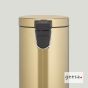 Χαρτοδοχείο Επιδαπέδιο 3lt 100% Inox Ø22x23,5 cm Gold Brushed PVD Geesa 634-211