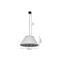 Φωτιστικό Κρεμαστό Γκρι 1xE27 Pendant Light D:43x25cm Acoustic Light 4060