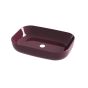 Νιπτήρας Πορσελάνη Επιτραπέζιος 60x42xY14 cm Olympia Metamorfosis Aubergine Glossy Orabella 60113