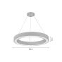 Κρεμαστό Φωτιστικό D80cm Led 88w 7000lm 3CCT by switch on base Λευκό Inlight 6073-80-WH  