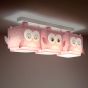 Little Pink Owl τρίφωτο φωτιστικό (64483) Ango