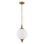 SE21-AB-25 LOCKE ANTIQUE BRASS PENDANT & OPAL GLASS Γ3 HOMELIGHTING 77-8218