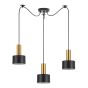 SE21-GM-4-BL3-MS1 ADEPT TUBE Gold Matt Pendant Black Metal Shade+ HOMELIGHTING 77-8633