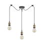 SE21-BR-10-BL3 MAGNUM Bronze Metal Pendant with Black Fabric Cable+ HOMELIGHTING 77-8690