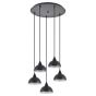 SE21-BL-B10-5BL-MS3 ADEPT PENDANT Black Metal Shade + HOMELIGHTING 77-9058