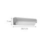 Απλίκα Επιτοίχια 26,1x7cm IP65 Led 10w 3CCT Grey Inlight Erie 80203030