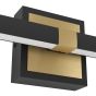 Φωτιστικό Τοίχου L600xA70xH110mm IP44 LED11w  3000K 1165lm Black Brushed Brass Eglo Peguera 900928