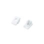 SET OF WHITE PLASTIC END CAPS FOR P129N, 2 PCS WITH HOLE  ACA EP129N