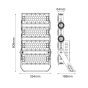 LED HIGH POWER FLOOD LUMINAIRE 480W, 74400LM, 5000K, 20°, 230V AC, IP66, IK10 ACA GLAD4805020