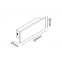 ΕΠΙΤΟΙΧΟ ΓΡΑΜΜΙΚΟ ΦΩΤΙΣΤΙΚΟ LED SMD 8W 540LM 230V AC 3000K RA80 IP65 30.000HRS ΛΕΥΚΟ ΤΣΙΜΕΝΤΟ ACA MK063220W