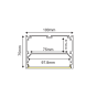 INIGO ΠΡΟΦΙΛ ΑΛΟΥΜΙΝΙΟΥ ΜΕ ΟΠΑΛ PC ΚΑΛΥΜΜΑ 3m/pc ACA P224U