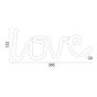 LOVE, 118 NEON LED ΛΑΜΠΑΚΙΑ ΜΕ ΜΠΑΤΑΡΙΑ (3xAA)/USB, WW, IP20, 35.5x2x13cm ACA X041181322