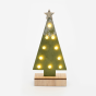 "WOODEN GREEN TREE GOLD GLITTER STAR", 10 MINI LED ΛΑΜΠ. ΜΠΑΤ. (2xAA), WW,IP20, 12.5X4.5X27CM ACA X061011210