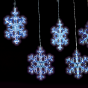 "SNOWFLAKE ICICLE" 120 CW LED ΒΡΟΧΗ, 30/50CM, ΑΝΤΑΠΤ(31V)ΣΤΑΘΕΡΑ, ΕΠΕΚΤ(ΜΑΧ 3)IP44, 3m ΔΙΑΦ. ΚΑΛ. ACA X0612024203