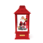 "PLASTIC SNOWY MUSIC SANTA LANTERN", 2 MINI LED ΛΑΜΠΑΚ. WW, ΜΠΑΤ. (3ΑΑ),IP20, 16X16X35CM ACA X0731106