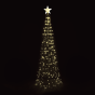 Δέντρο με Αστέρι IP44 Christmas Tree with Star 384 Led Λαμπάκια Σειρά Πράσινο & Θερμό Σταθερά 22x20x5cm 75x75x230cm 10m Καλώδιο ACA X083841119