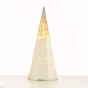 "SILVER & WHITE SEQUIN CONE TREE" 20 WW LED ΛΑΜΠ. ΜΠΑΤ. 3ΧΑΑ,IP20 Φ18.5Χ50CM ACA X1120117