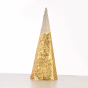 "CHAMPAGNE GOLD & WHITE SEQUIN CONE TREE" 20 WW LED ΛΑΜΠ. ΜΠΑΤ. 3ΧΑΑ,IP20 Φ18.5Χ50CM ACA X1120118