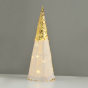 "CHAMPAGNE GOLD & WHITE SEQUIN CONE TREE" 20 WW LED ΛΑΜΠ. ΜΠΑΤ. 3ΧΑΑ,IP20 Φ18.5Χ50CM ACA X1120118