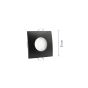 InLight Χωνευτό σποτ από μαύρο μέταλλο 1XGU10 IP44 D:8cm Χ0009-BL