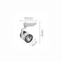 InLight Σποτ Ράγας Λευκό LED 30W 4000K D:10cmX23cm T00102-WH