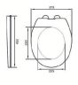 Κάλυμμα Λεκάνης WC Universal Λευκό 45,4*37,5cm Soft Close Quick Release Duroplast 80005