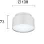 Φωτιστικό Οροφής Led 22w 1311lm 3000K Beam Angle 100°  Ø138xH73mm Μέταλλο Λευκό Viokef Gabi 4279500